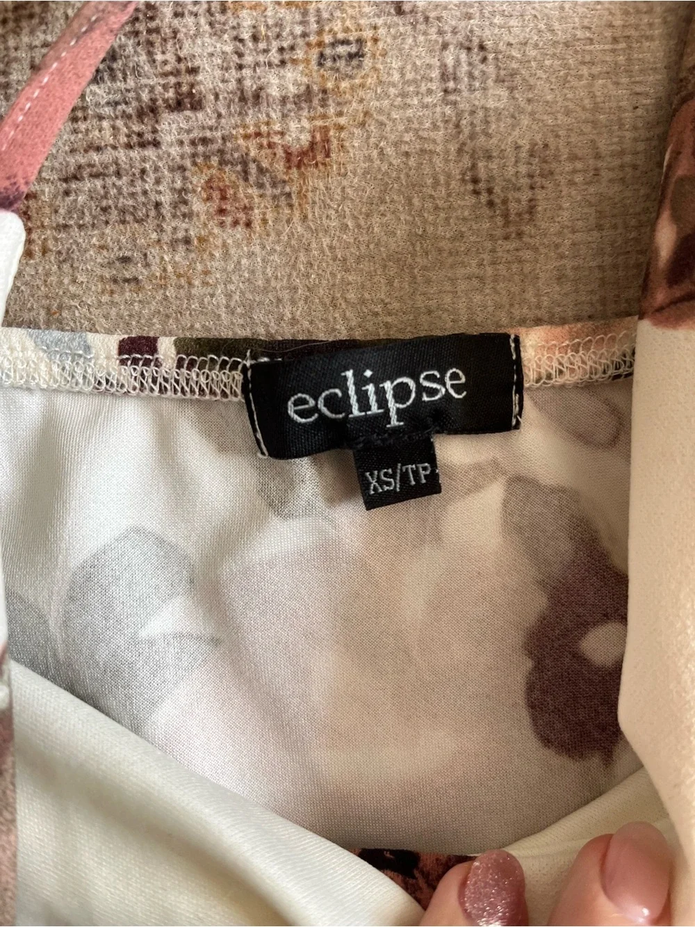 Eclipse Midi Dress with Mauve & Black Floral Print - Picture 5 of 6